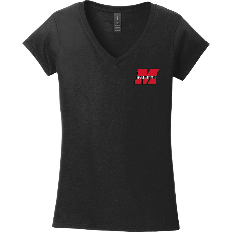 Team Maryland Softstyle Ladies Fit V-Neck T-Shirt