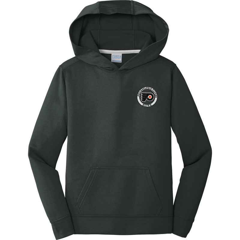 Philadelphia Flyers Elite Youth Performance Fleece Pullover Hooded Sweatshirt