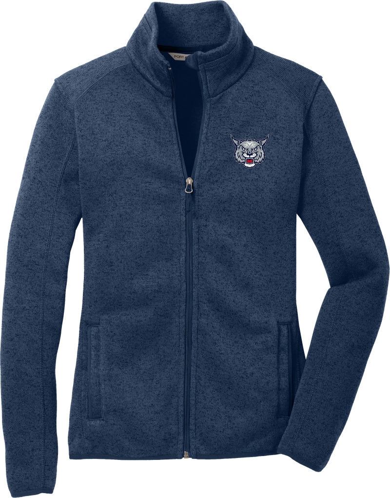 CT Bobcats Ladies Sweater Fleece Jacket