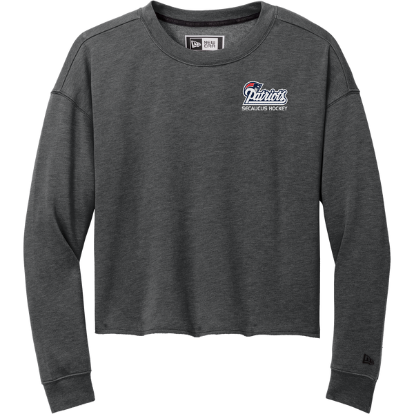 Secaucus Patriots New Era Ladies Tri-Blend Fleece Crop Crew