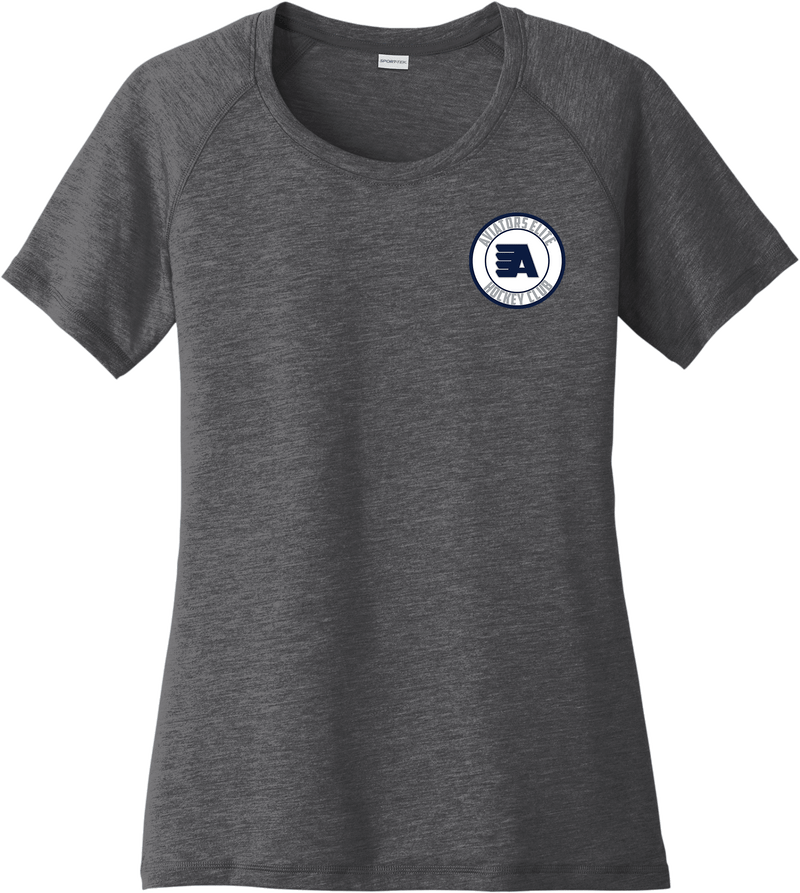 Aspen Aviators Ladies PosiCharge Tri-Blend Wicking Scoop Neck Raglan Tee