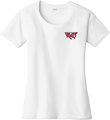 York Devils Ladies PosiCharge Tri-Blend Wicking Scoop Neck Raglan Tee