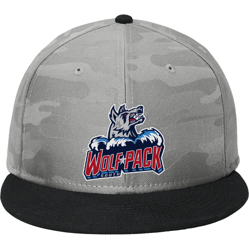 CT Wolfpack South New Era Camo Flat Bill Snapback Cap