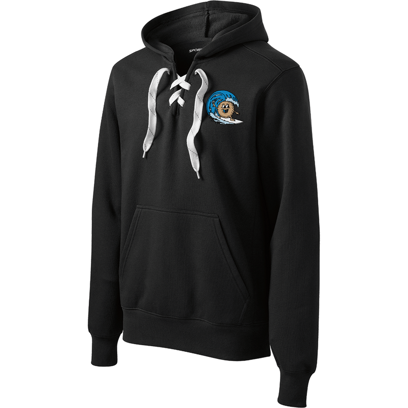 BagelEddi's Lace Up Pullover Hooded Sweatshirt