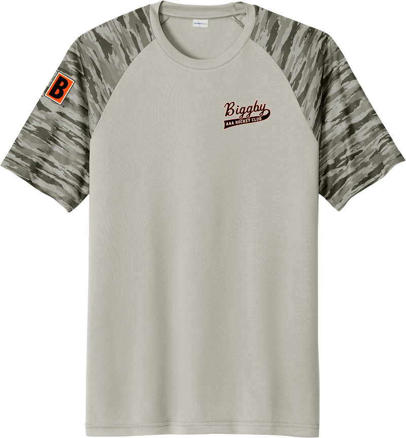 Biggby Coffee AAA Drift Camo Colorblock Tee