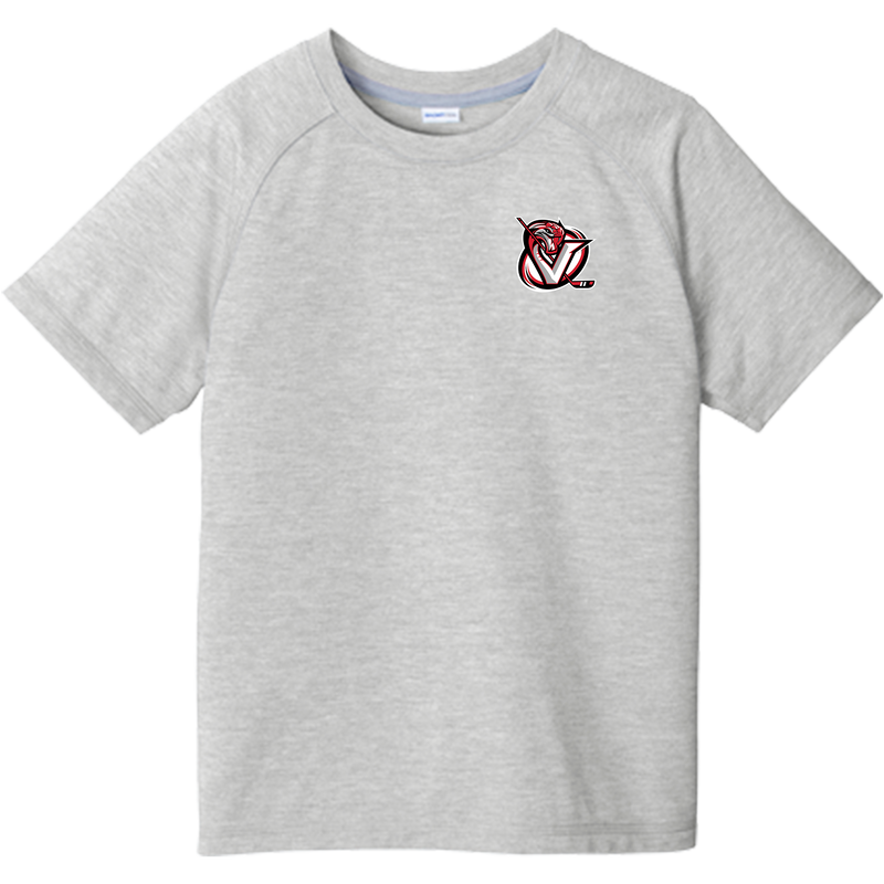 Venom Hockey Club Youth PosiCharge Tri-Blend Wicking Raglan Tee